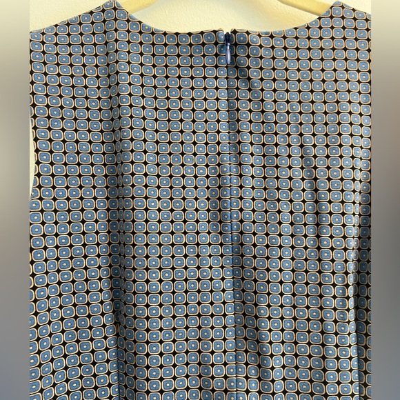 J. McLaughlin Sleeveless Patterned Shift Dress- Blue Sundress- Size M - Picture 3 of 6